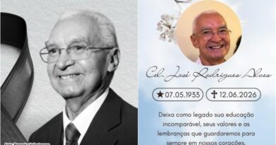 Ex-comandante da PM e pai de Flora Izabel, José Rodrigues Alves morre aos 93 anos