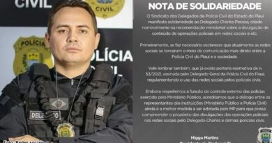 Sindicato dos Delegados se manifesta após recomendação do MP a Charles Pessoa