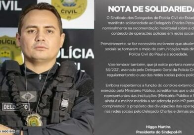 Sindicato dos Delegados se manifesta após recomendação do MP a Charles Pessoa