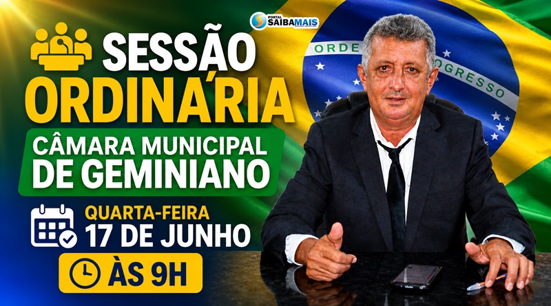 Câmara de Geminiano realiza última sessão antes do recesso parlamentar nesta quarta-feira (17)