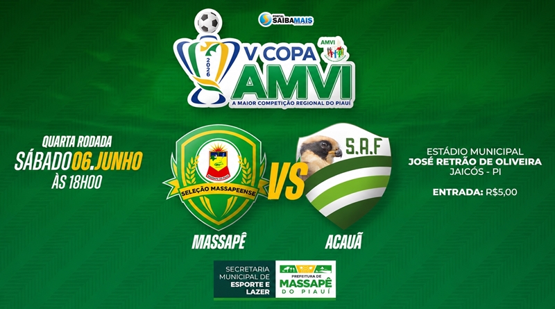 Massapê e Acauã duelam em Jaicós pela quarta rodada da V Copa AMVI na noite deste sábado em Jaicós