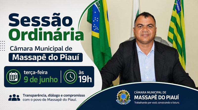 Câmara de Massapê do Piauí realiza sessão ordinária nesta terça-feira com votação de título honorário