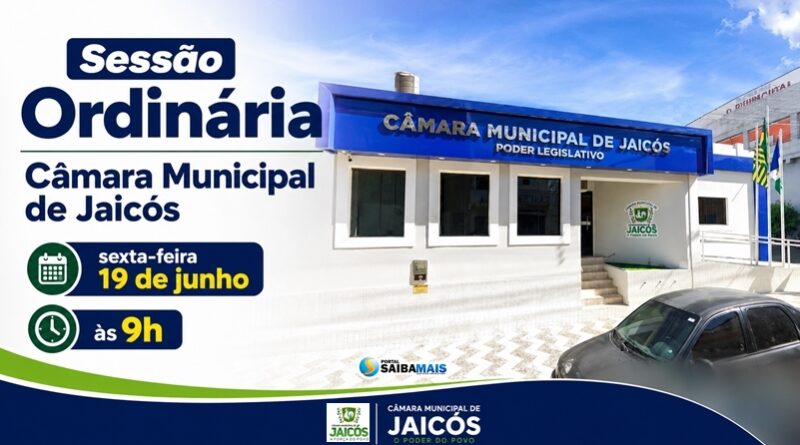 Câmara de Jaicós divulga pauta da 41ª Sessão Ordinária desta sexta-feira (19) com projetos, requerimentos, indicações e moções de pesar