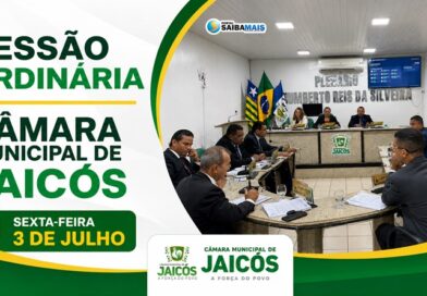 Câmara de Jaicós divulga pauta da sessão desta sexta-feira (3) com votação de projetos sobre LDO 2027, RPPS e estrutura administrativa