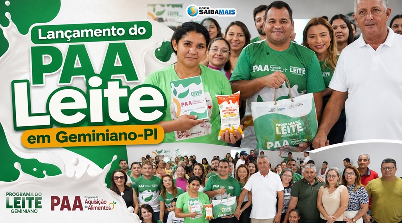 Prefeitura de Geminiano lança o PAA Leite e amplia a segurança alimentar das famílias do município