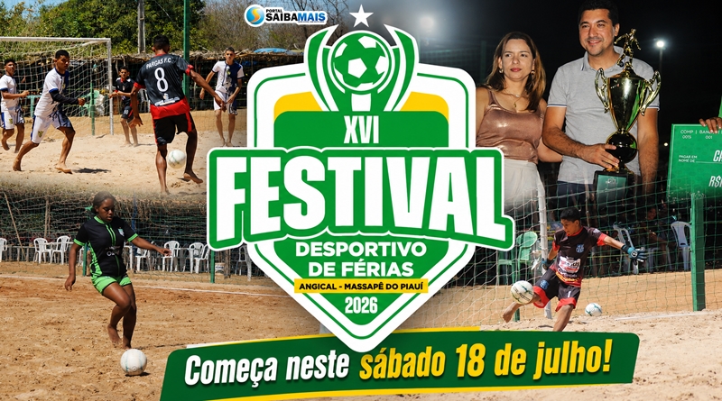 XVI Festival Desportivo de Férias começa neste sábado (18.jul) em Massapê do Piauí e promete movimentar esporte, turismo e economia
