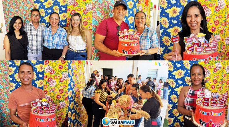 Secretaria de Educação de Jaicós homenageia aniversariantes de maio e junho em confraternização com clima junino