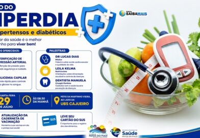 Ação do Hiperdia leva cuidados e prevenção para hipertensos e diabéticos no povoado Cajueiro, em Patos do Piauí, nesta quarta-feira (29)