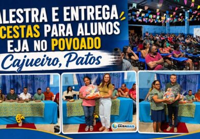 Prefeitura de Patos do Piauí promove palestra motivacional e entrega 202 cestas básicas para alunos da EJA no povoado Cajueiro